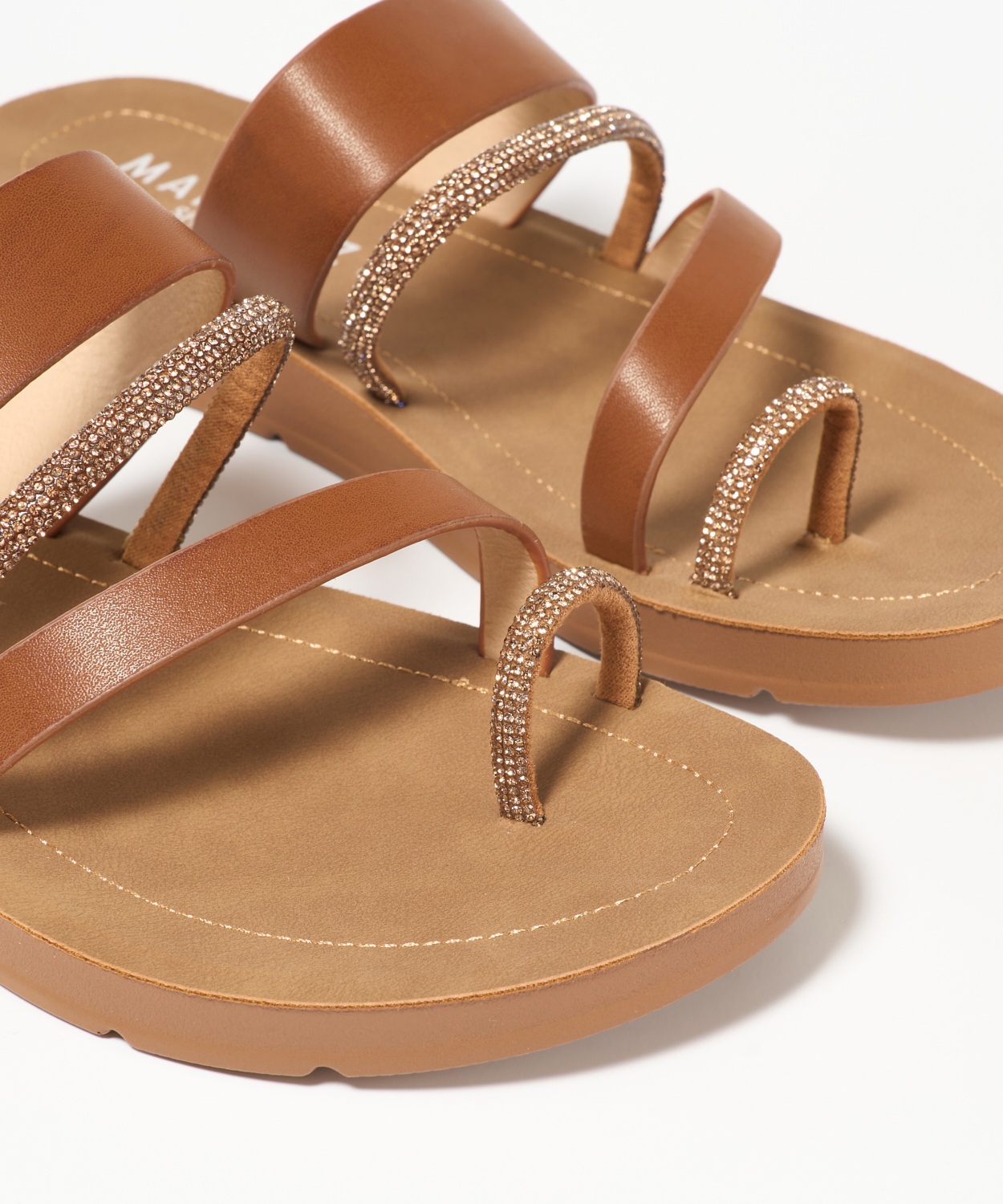 Sandalias planas strass tiras image number null